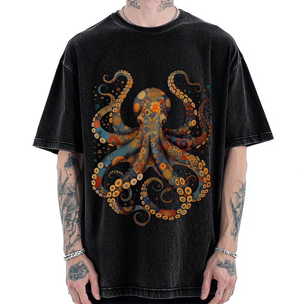 Octopus Vintage Washed T-shirt