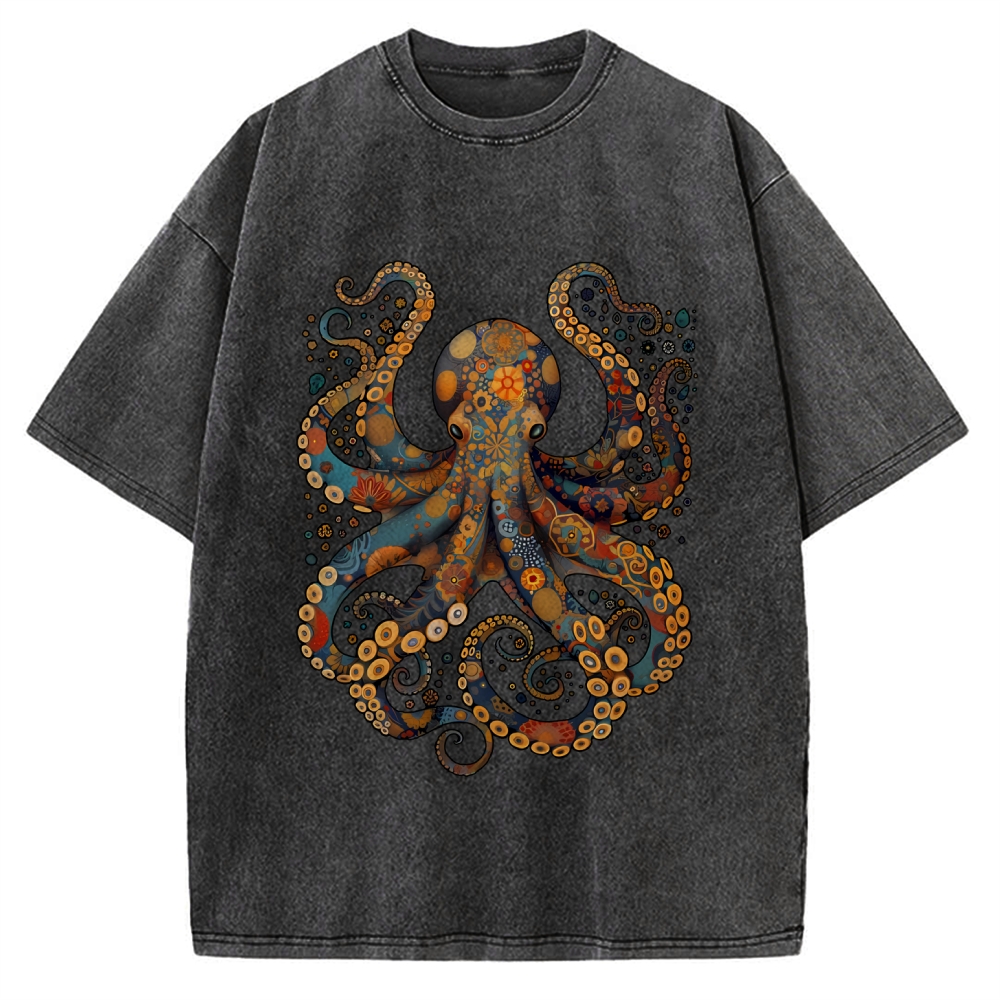 Octopus Vintage Washed T-shirt
