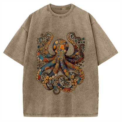 Octopus Vintage Washed T-shirt