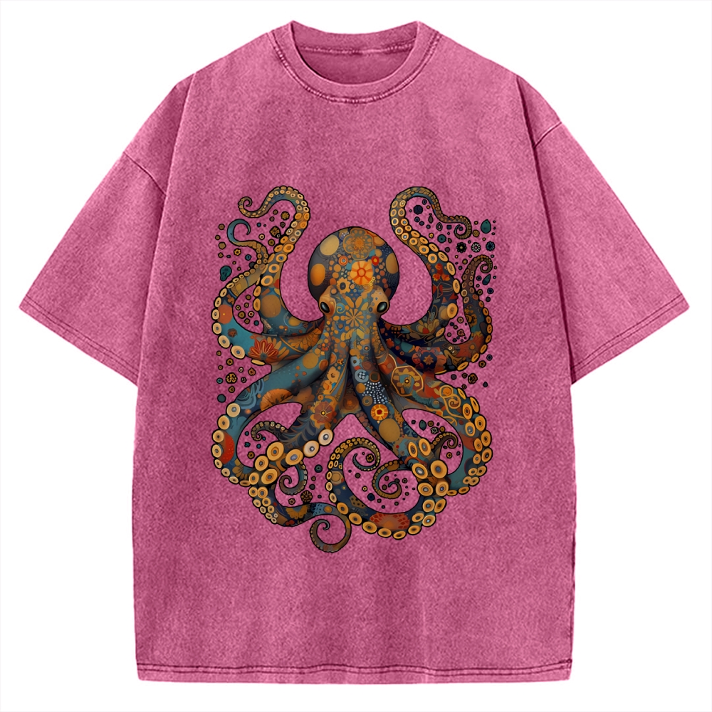 Octopus Vintage Washed T-shirt