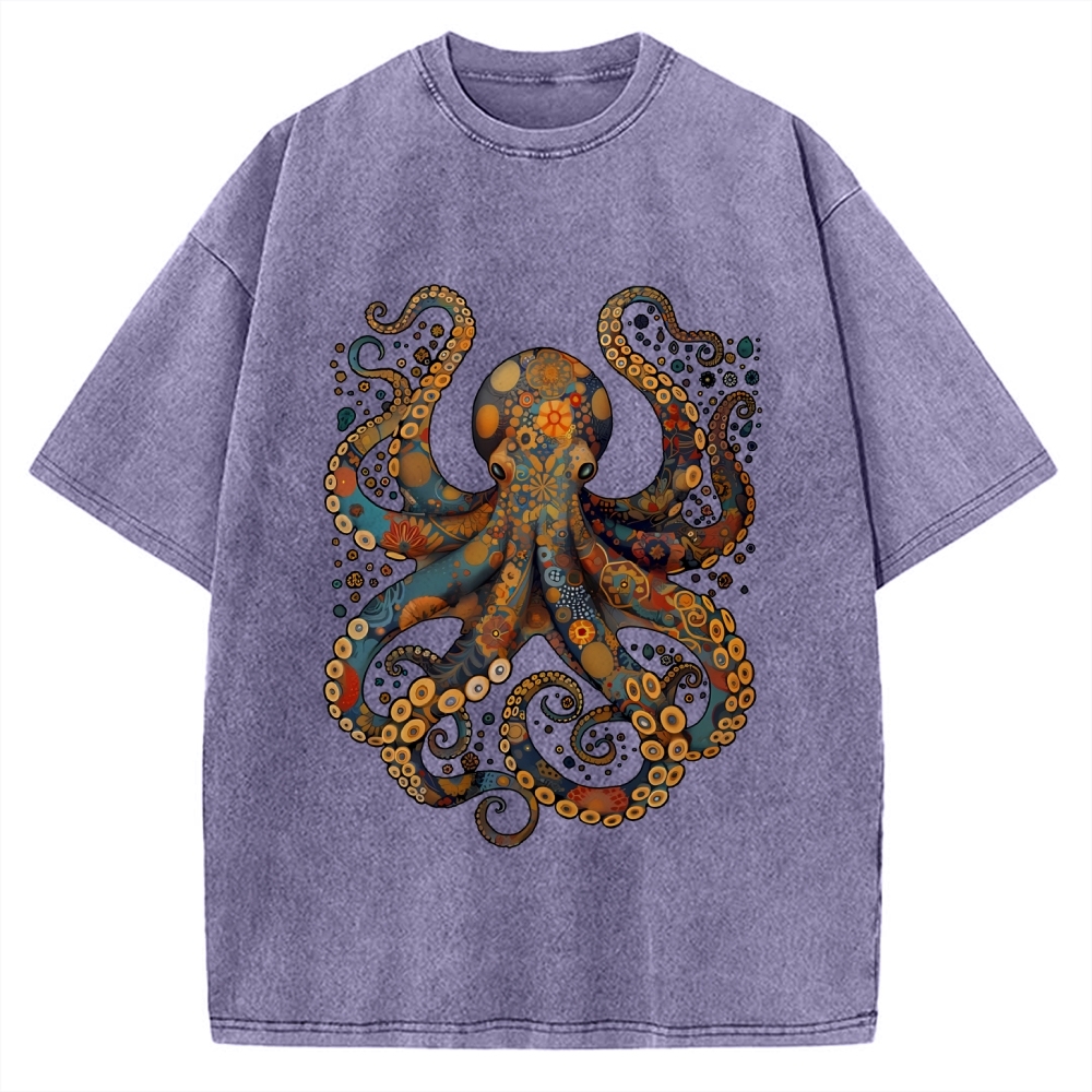 Octopus Vintage Washed T-shirt