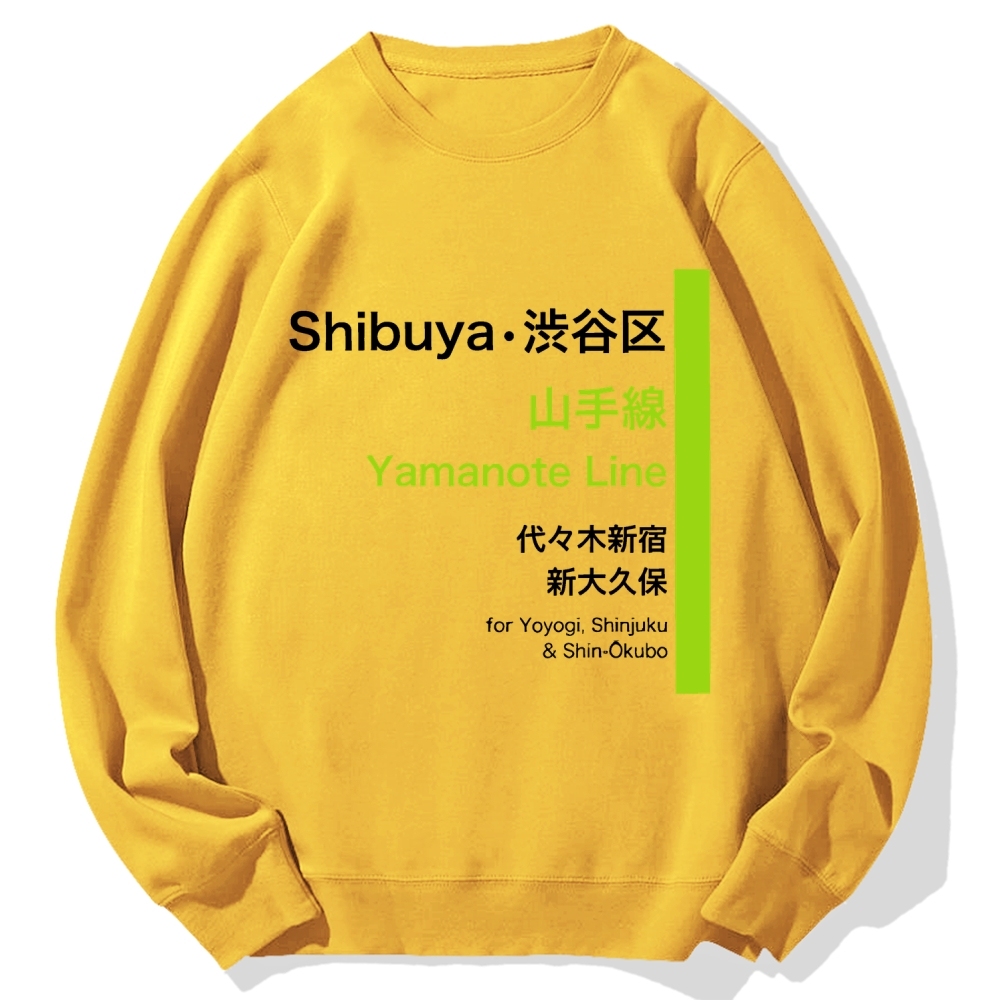 Yamanote Line Cotton Sweatshirt