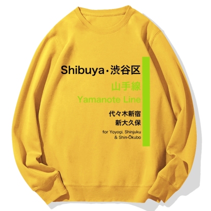 Yamanote Line Cotton Sweatshirt