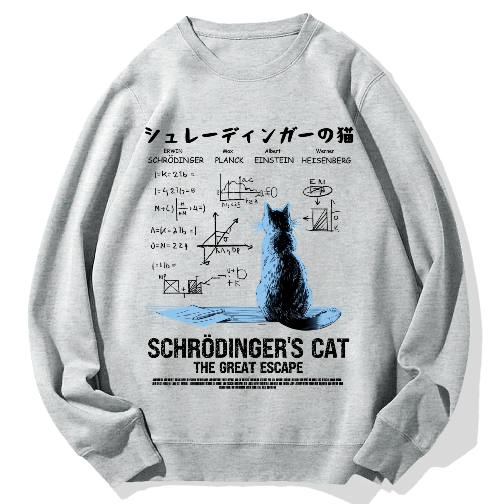 Schrodinger's Cat Escape Plan Cotton Sweatshirt