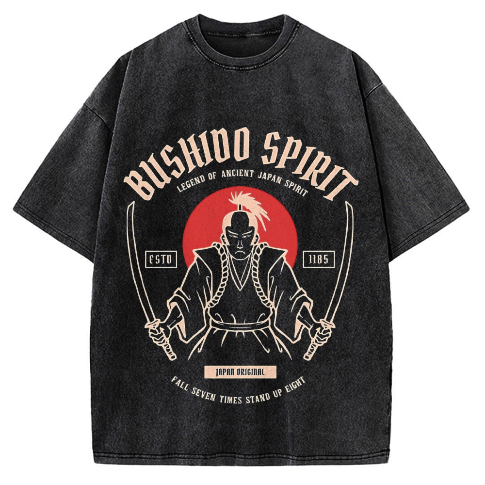 Bushido Spirit Samurai Vintage Washed T-shirt