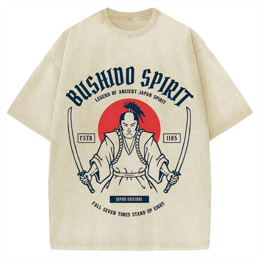 Bushido Spirit Samurai Vintage Washed T-shirt