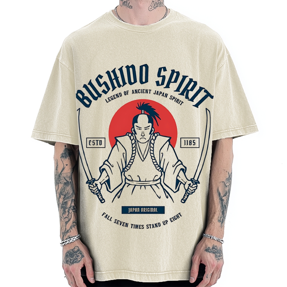 Bushido Spirit Samurai Vintage Washed T-shirt