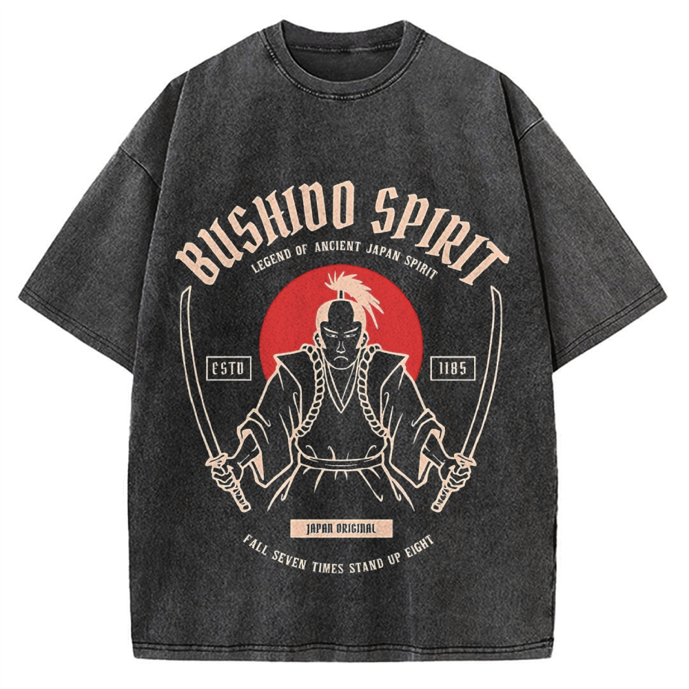 Bushido Spirit Samurai Vintage Washed T-shirt