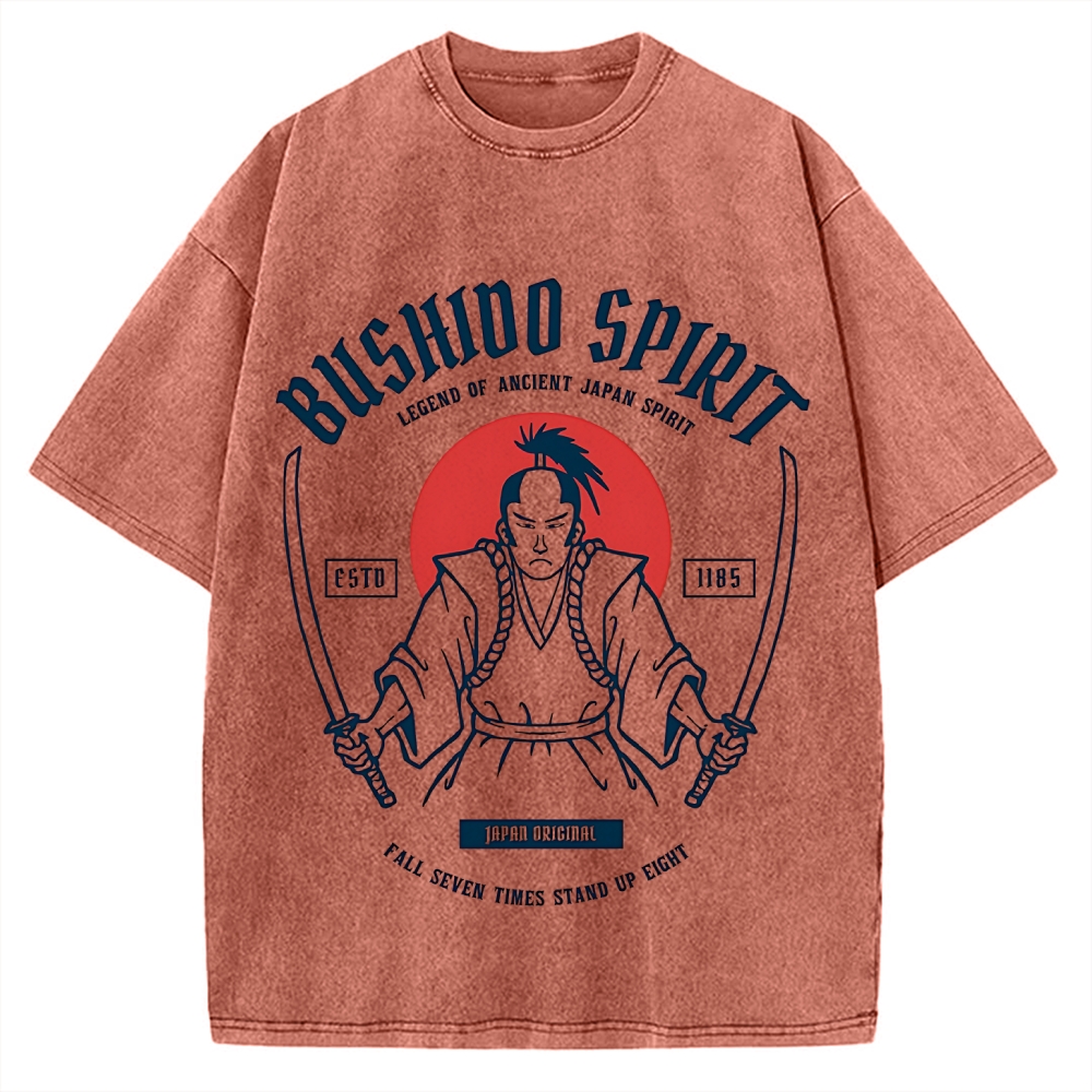 Bushido Spirit Samurai Vintage Washed T-shirt
