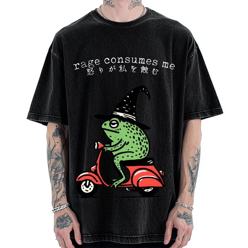 Rage Consumes Frog Vintage Washed T-shirt