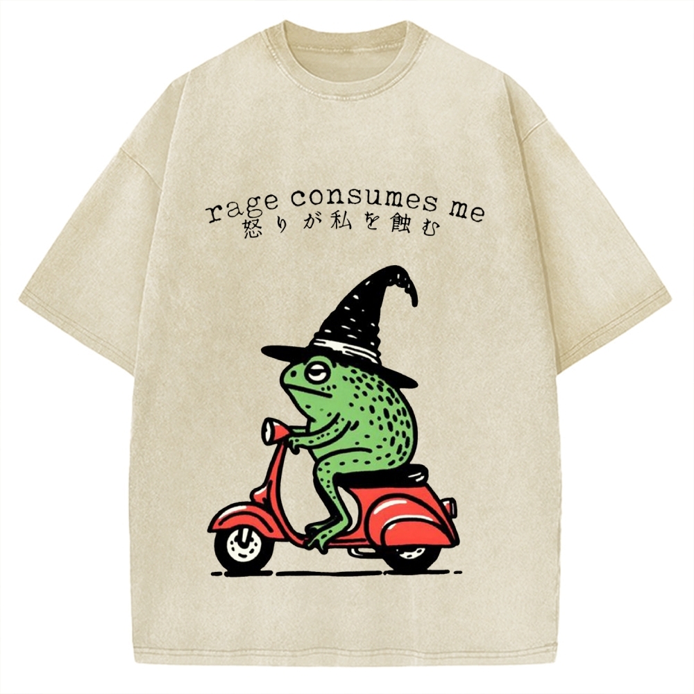 Rage Consumes Frog Vintage Washed T-shirt
