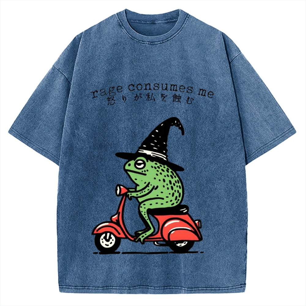 Rage Consumes Frog Vintage Washed T-shirt