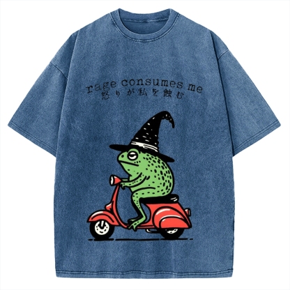 Rage Consumes Frog Vintage Washed T-shirt