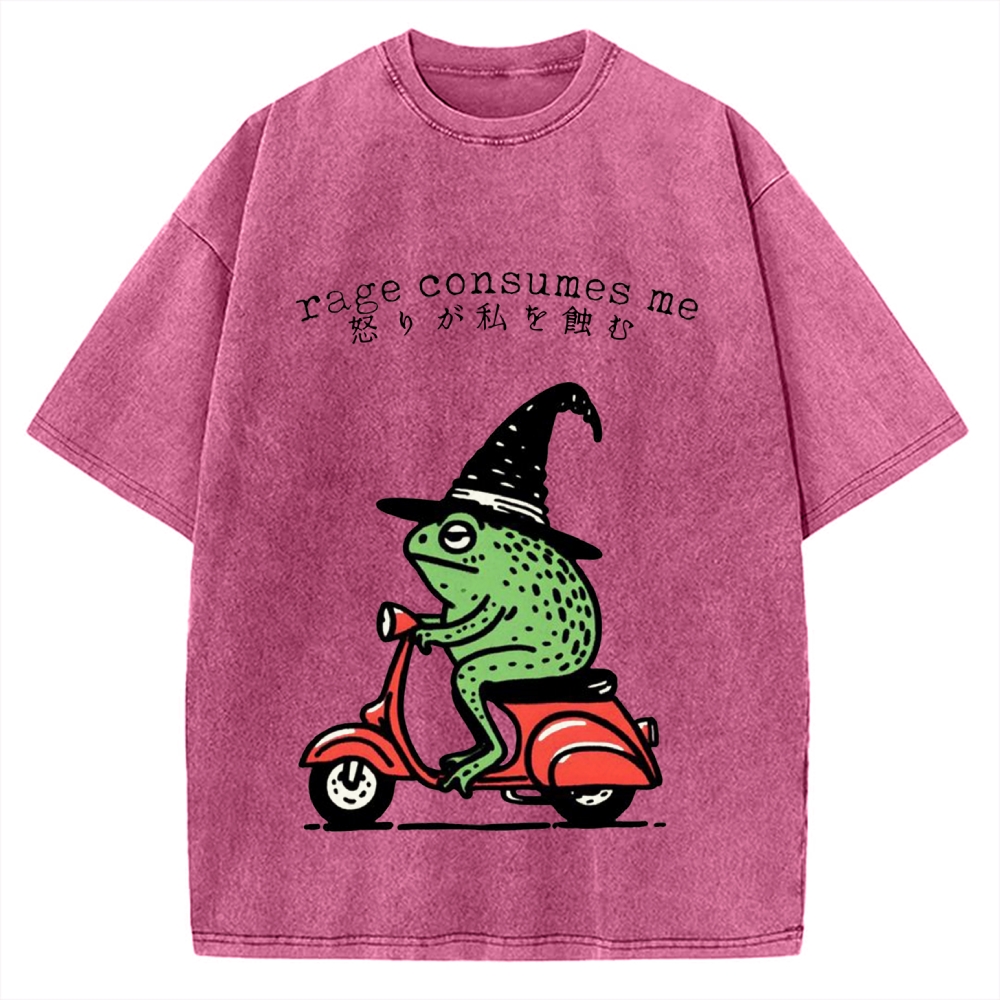 Rage Consumes Frog Vintage Washed T-shirt