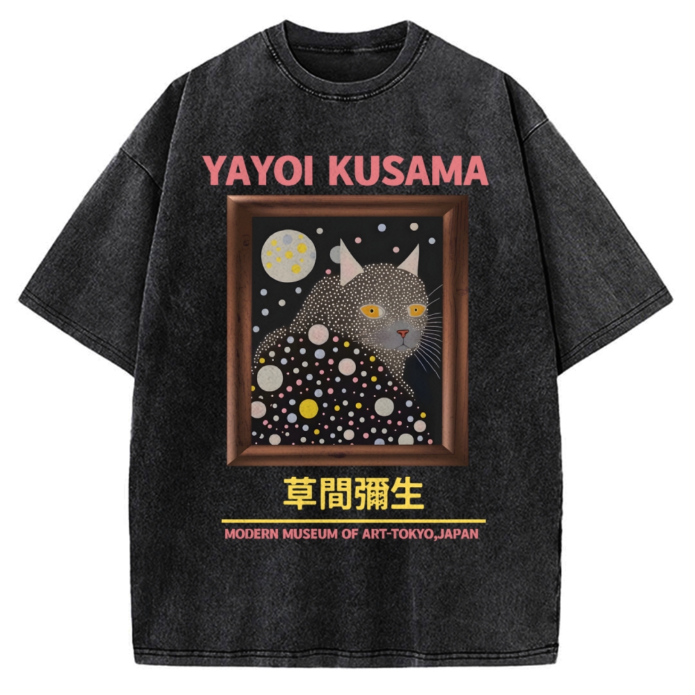 Yayoi Kusama Cat Vintage Washed T-shirt
