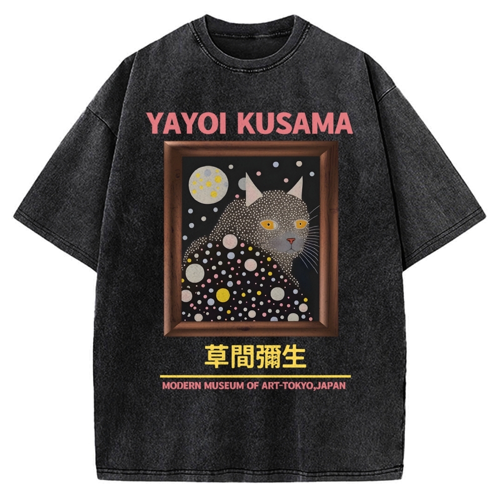 Yayoi Kusama Cat Vintage Washed T-shirt