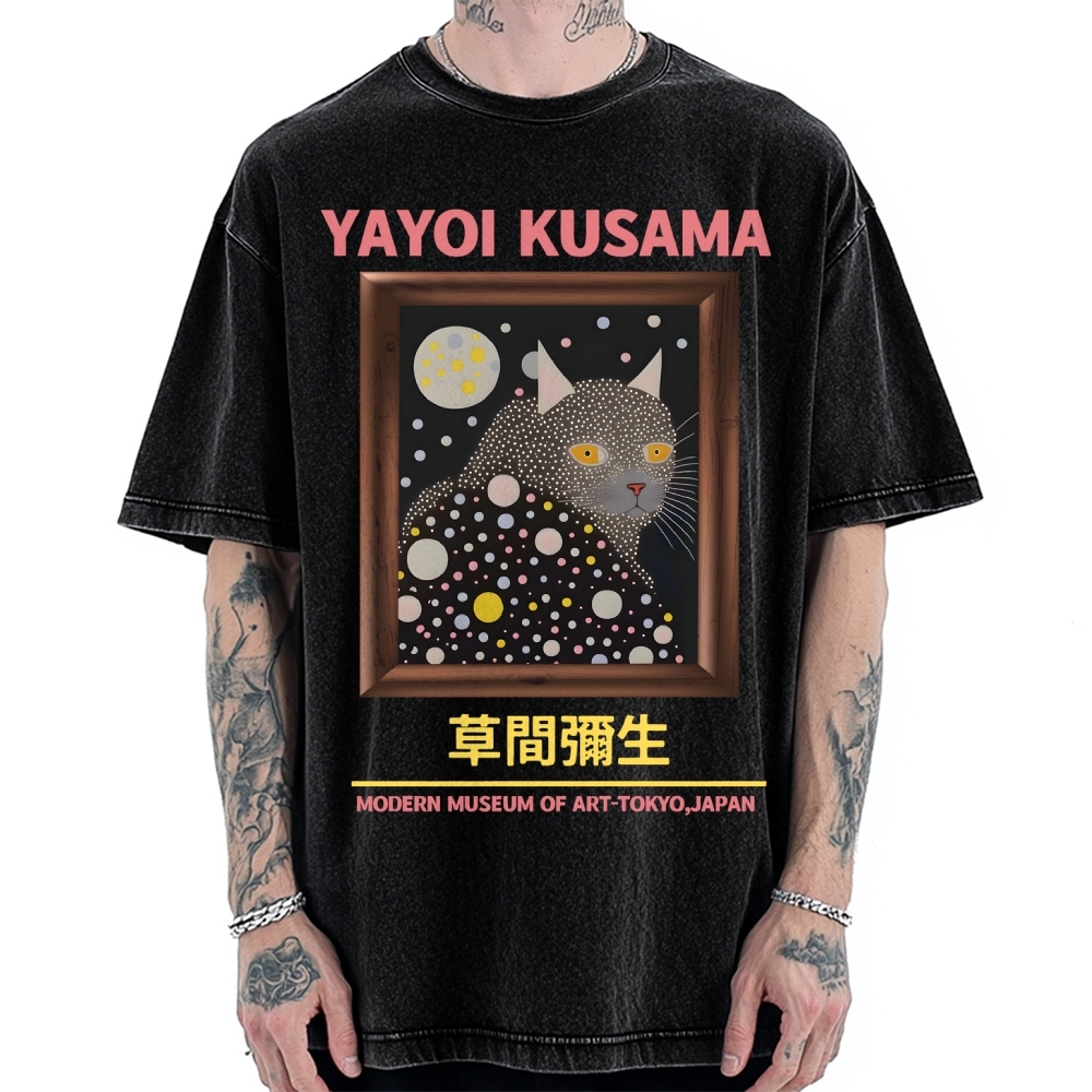 Yayoi Kusama Cat Vintage Washed T-shirt