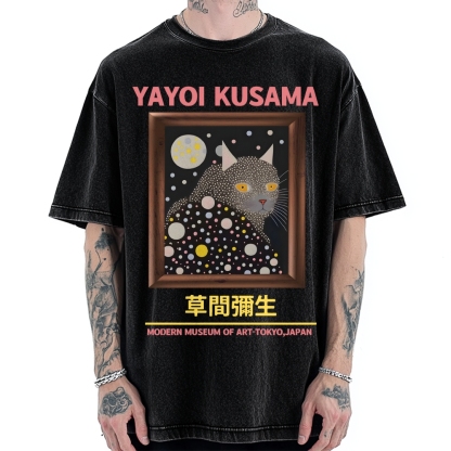 Yayoi Kusama Cat Vintage Washed T-shirt