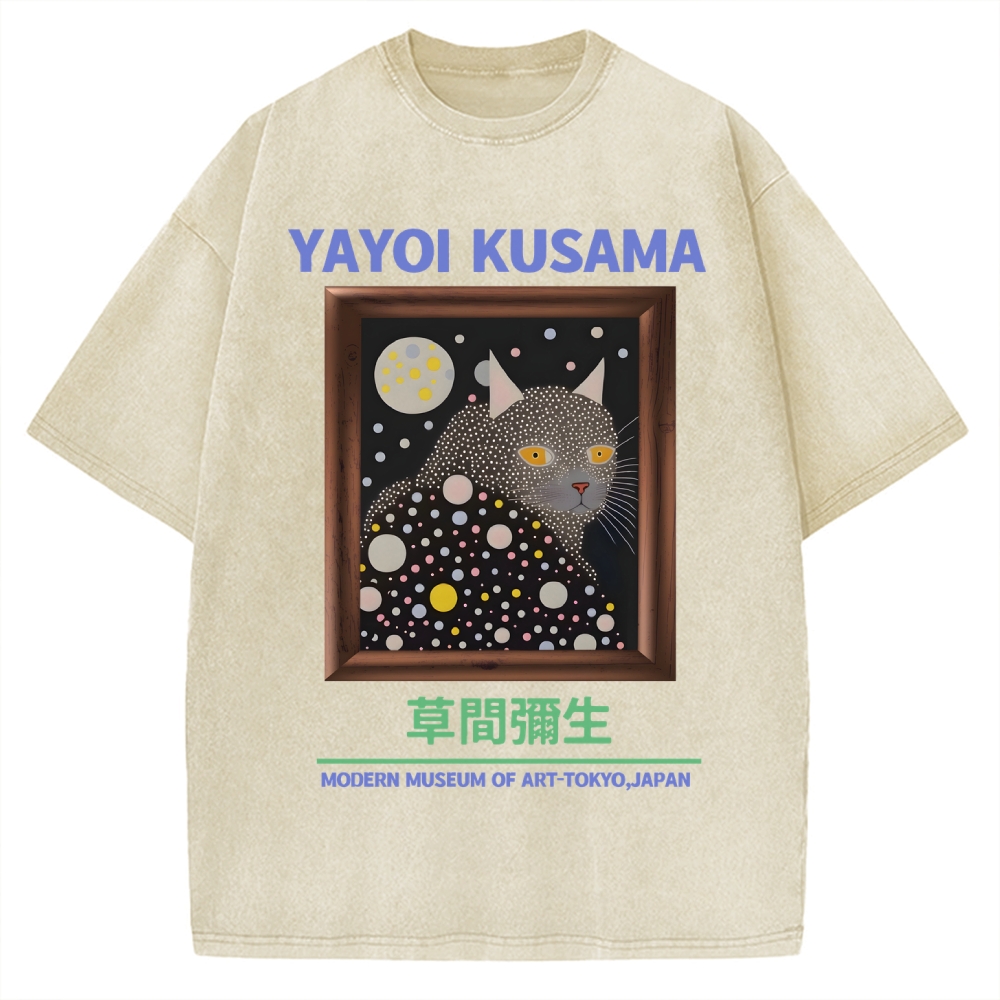 Yayoi Kusama Cat Vintage Washed T-shirt