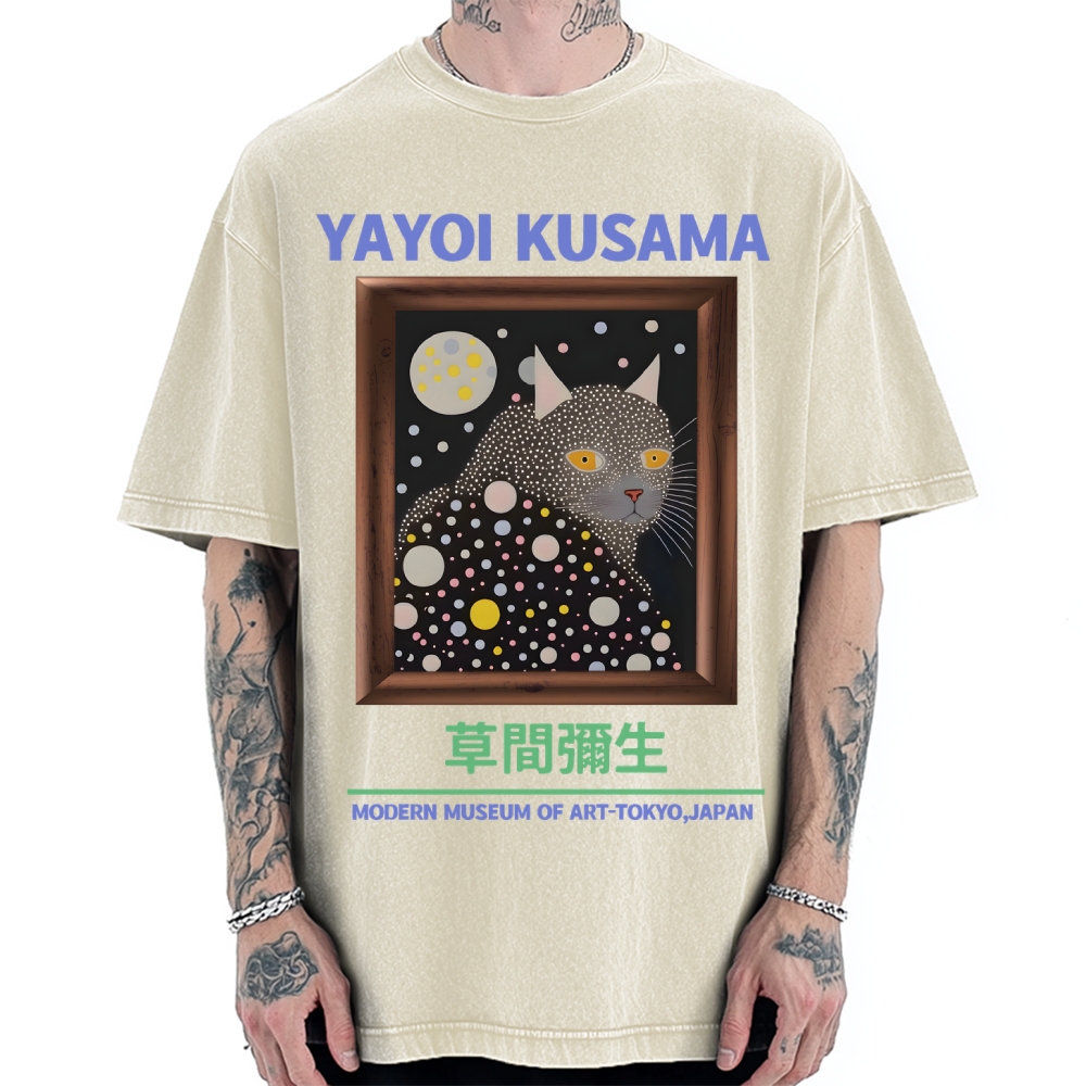 Yayoi Kusama Cat Vintage Washed T-shirt