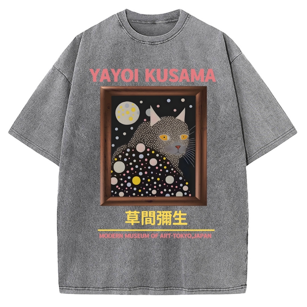 Yayoi Kusama Cat Vintage Washed T-shirt