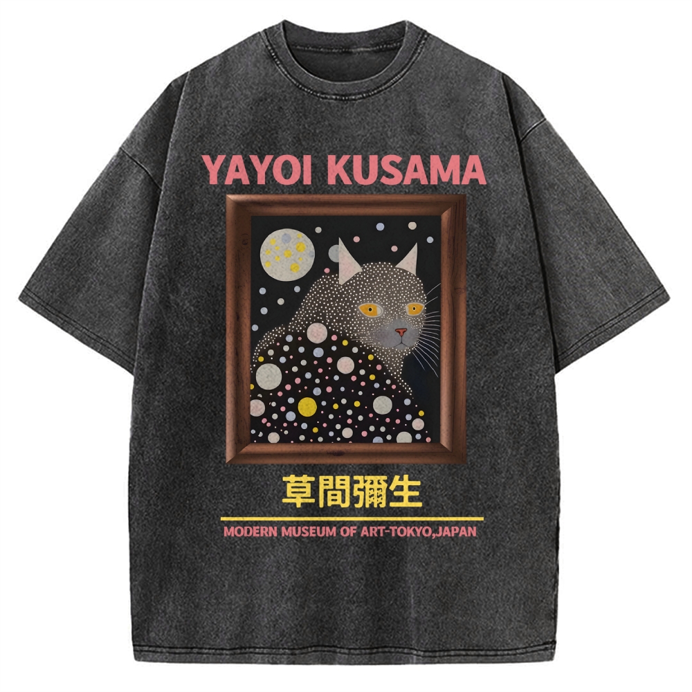 Yayoi Kusama Cat Vintage Washed T-shirt