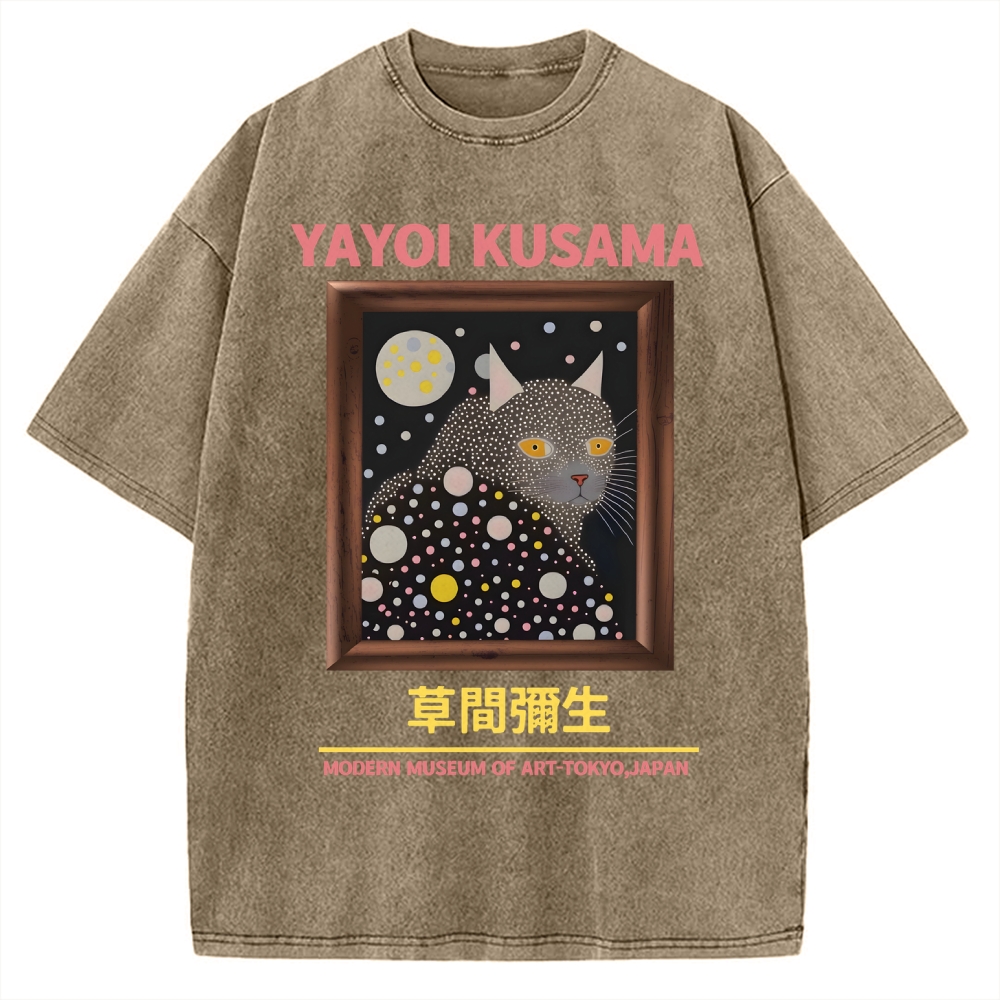 Yayoi Kusama Cat Vintage Washed T-shirt
