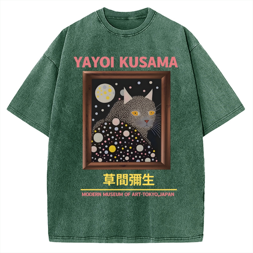 Yayoi Kusama Cat Vintage Washed T-shirt