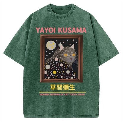 Yayoi Kusama Cat Vintage Washed T-shirt