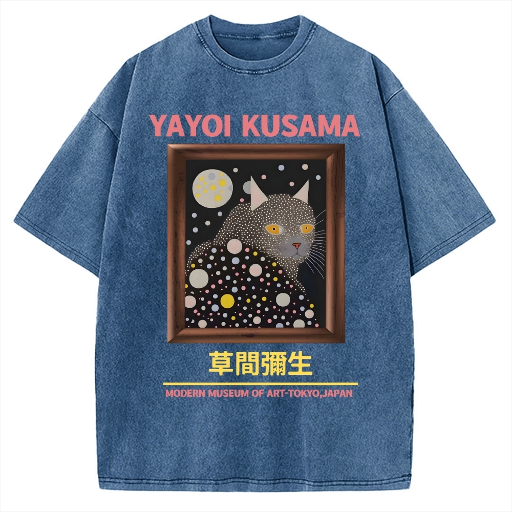 Yayoi Kusama Cat Vintage Washed T-shirt