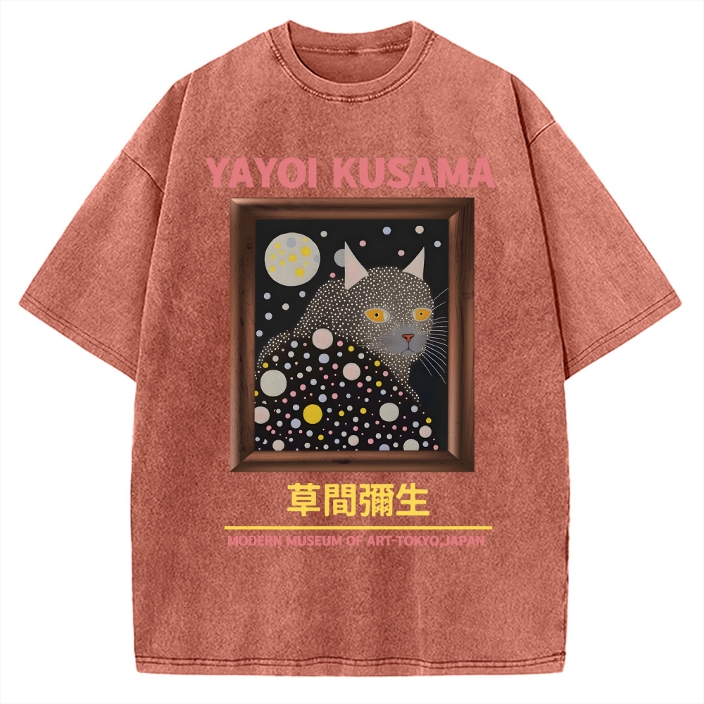 Yayoi Kusama Cat Vintage Washed T-shirt