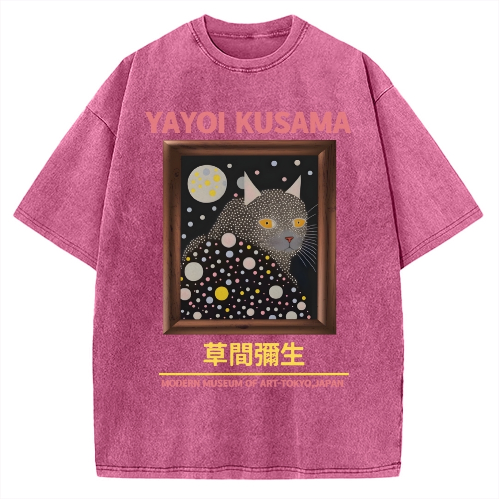 Yayoi Kusama Cat Vintage Washed T-shirt