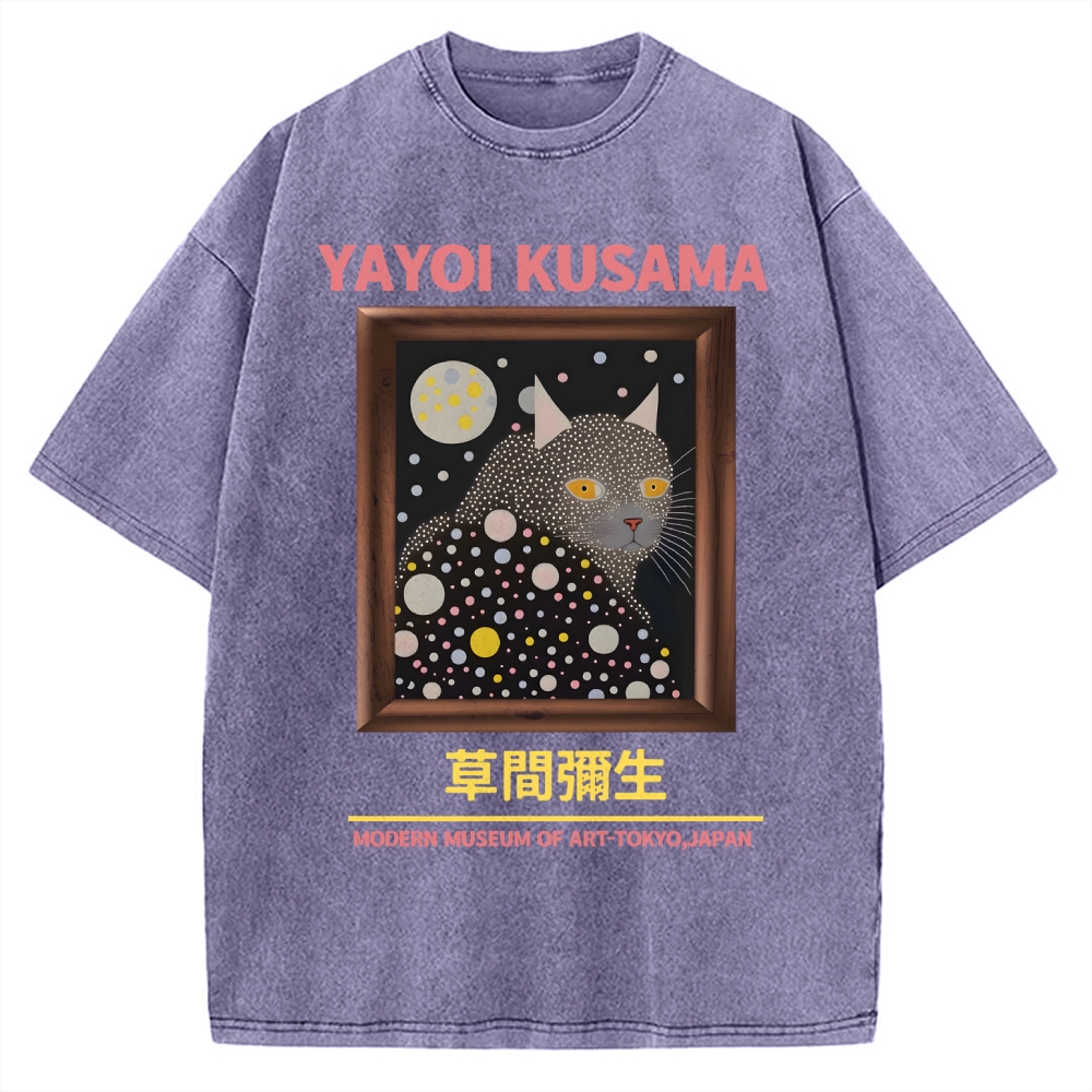 Yayoi Kusama Cat Vintage Washed T-shirt