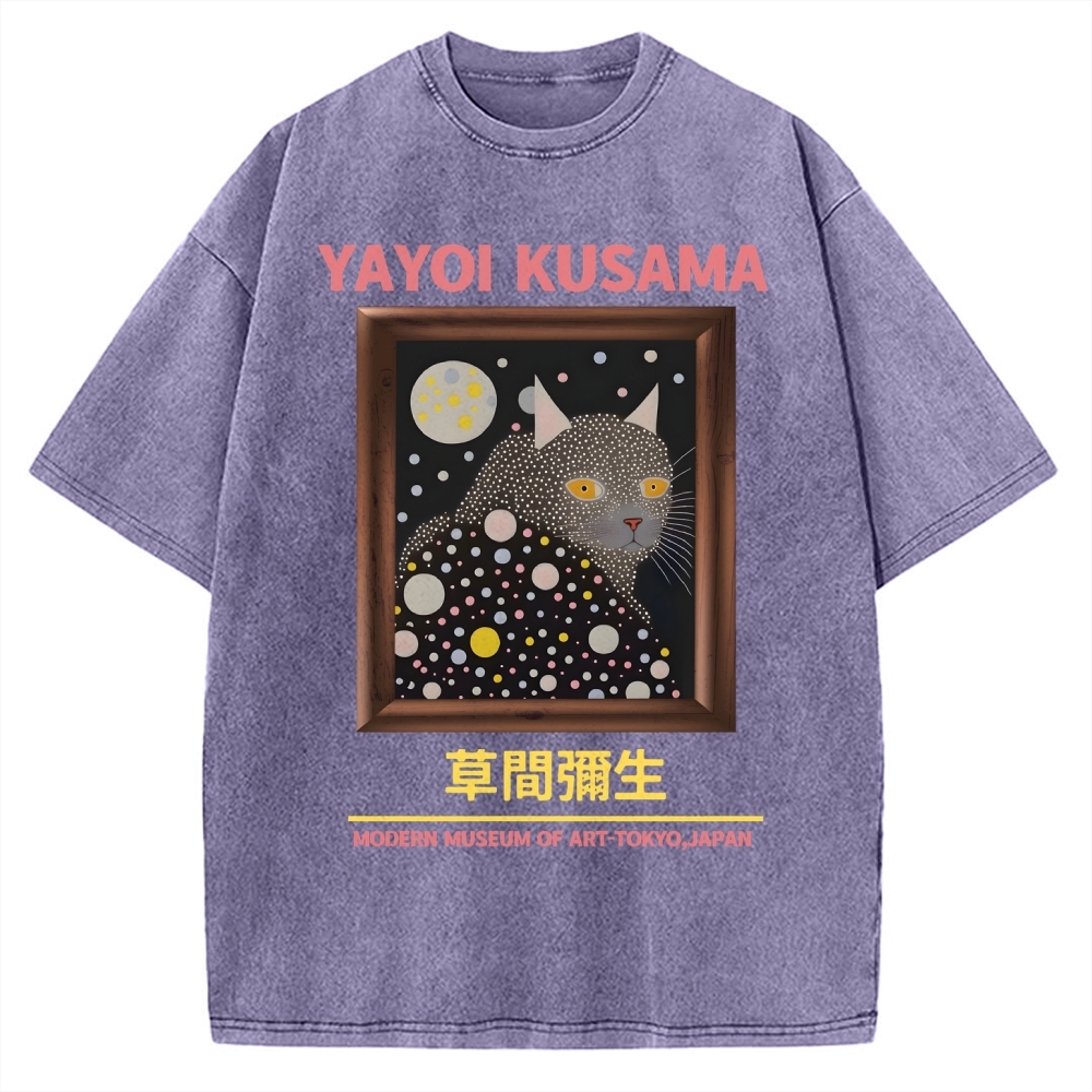 Yayoi Kusama Cat Vintage Washed T-shirt