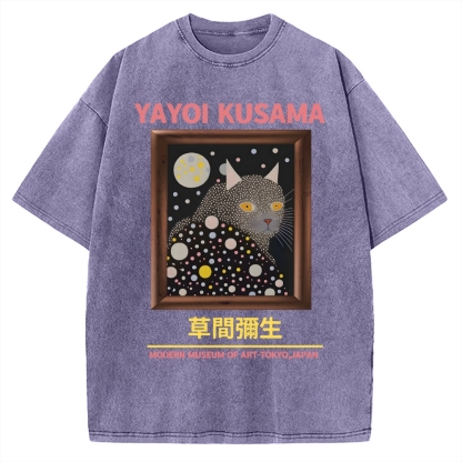 Yayoi Kusama Cat Vintage Washed T-shirt