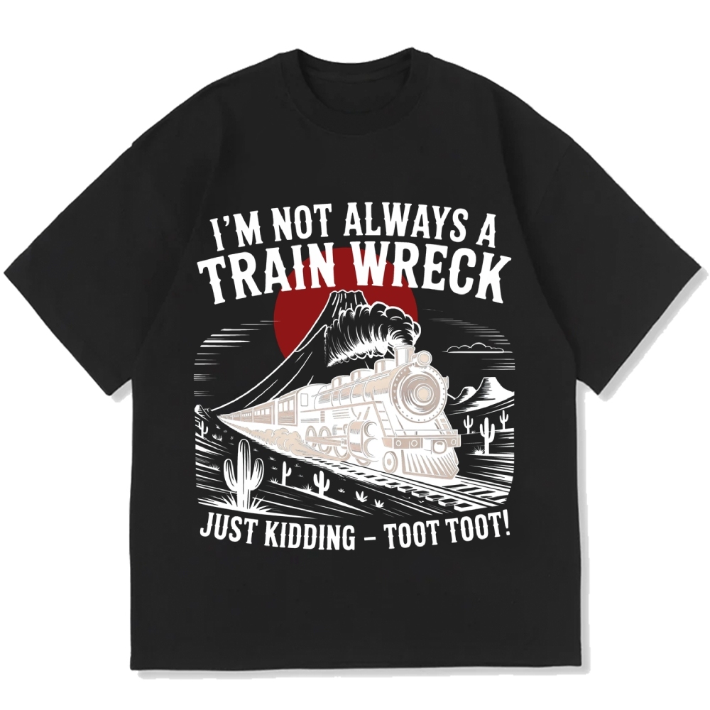 Train Wreck Cotton casual T-shirt