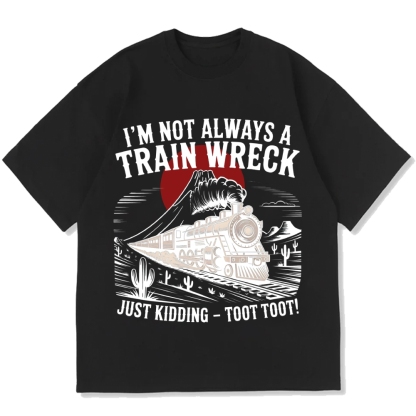 Train Wreck Cotton casual T-shirt