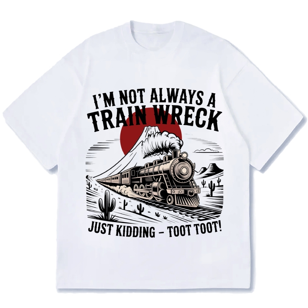 Train Wreck Cotton casual T-shirt
