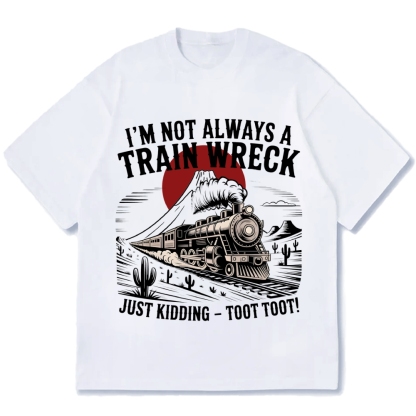 Train Wreck Cotton casual T-shirt