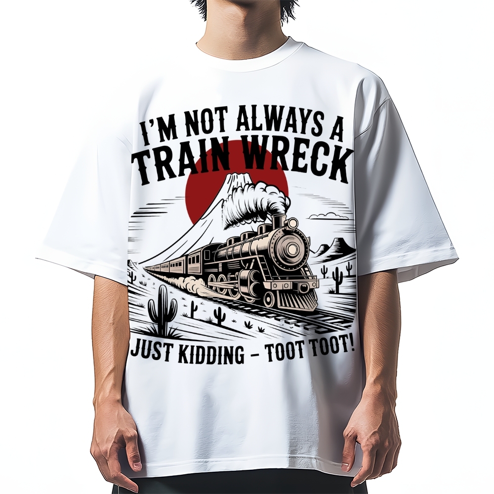 Train Wreck Cotton casual T-shirt