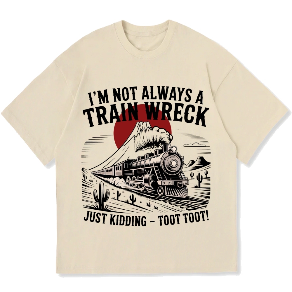 Train Wreck Cotton casual T-shirt