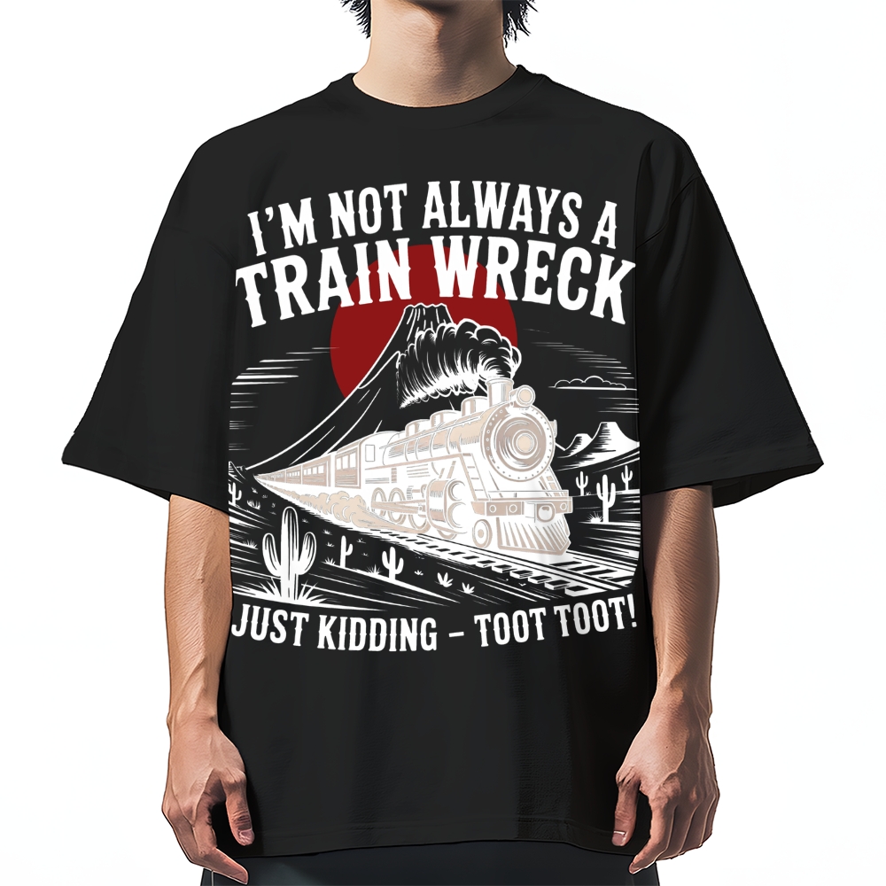 Train Wreck Cotton casual T-shirt