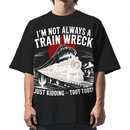 Train Wreck Cotton casual T-shirt