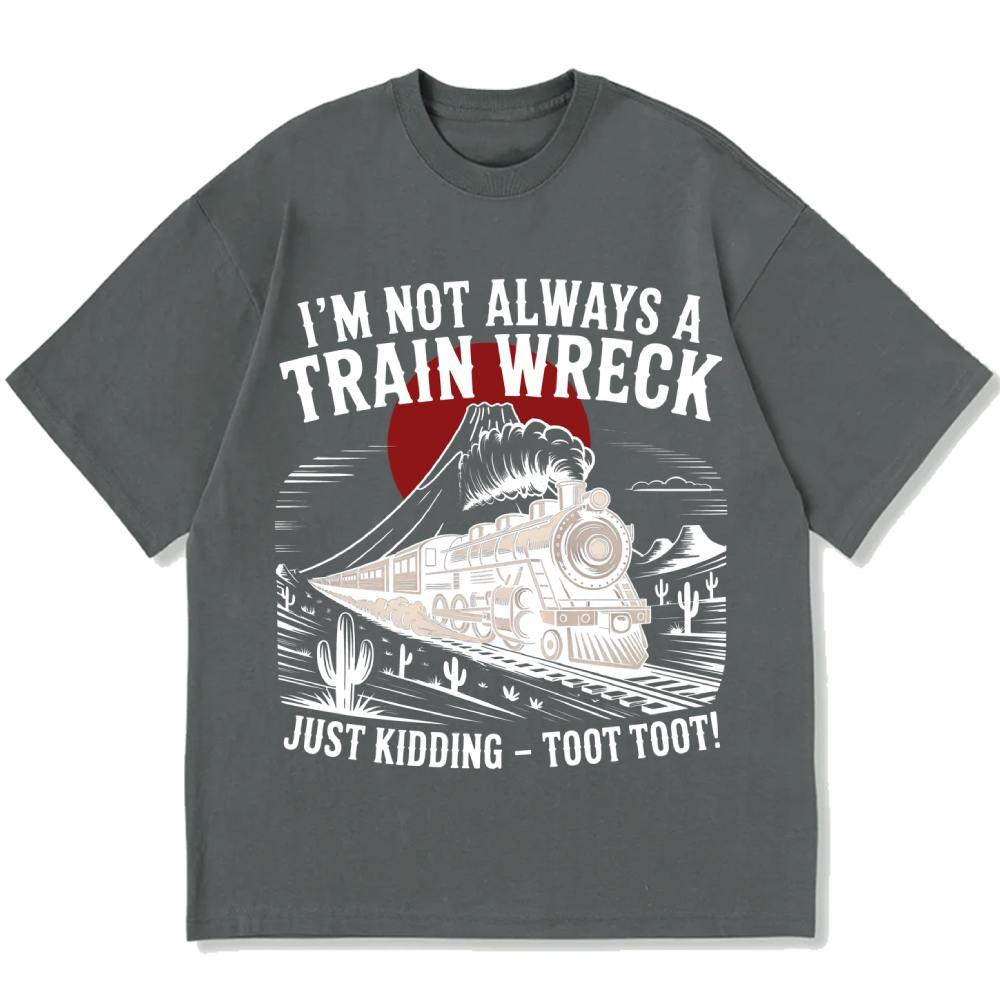 Train Wreck Cotton casual T-shirt