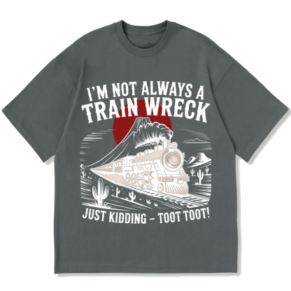 Train Wreck Cotton casual T-shirt
