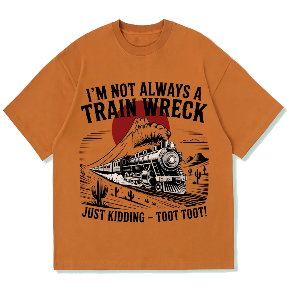 Train Wreck Cotton casual T-shirt