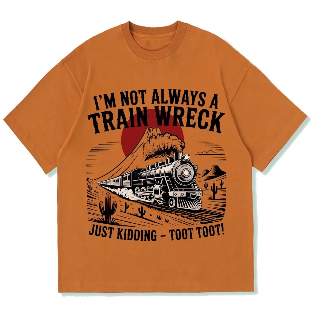 Train Wreck Cotton casual T-shirt