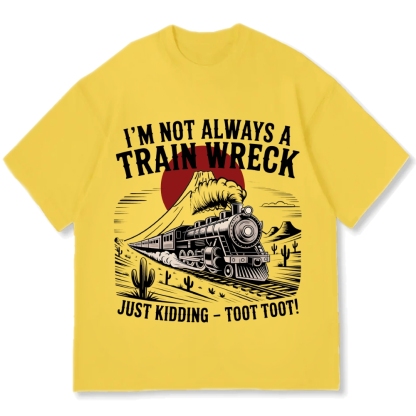 Train Wreck Cotton casual T-shirt