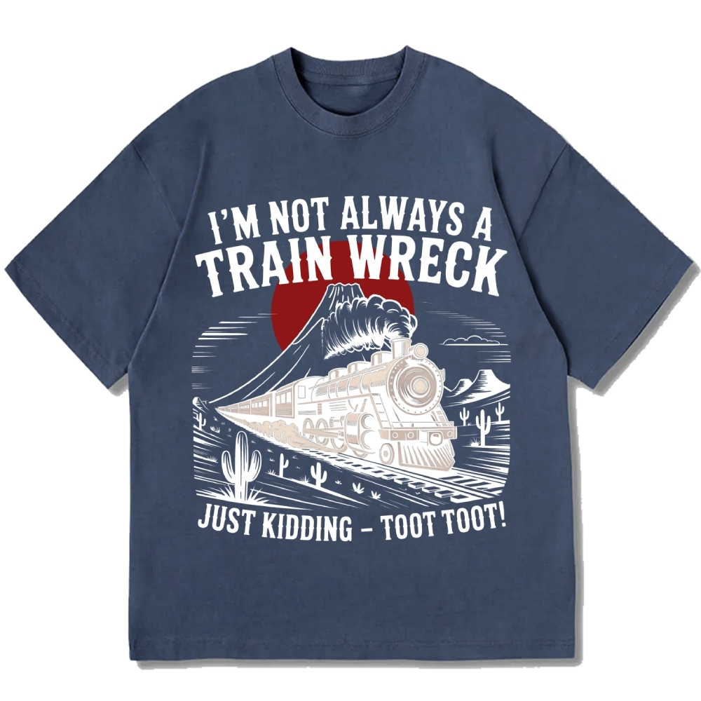 Train Wreck Cotton casual T-shirt