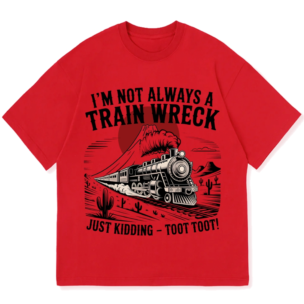Train Wreck Cotton casual T-shirt
